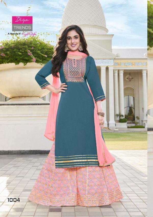 Diya Swag 1 Festive Wear Kurti With Sharara Edition